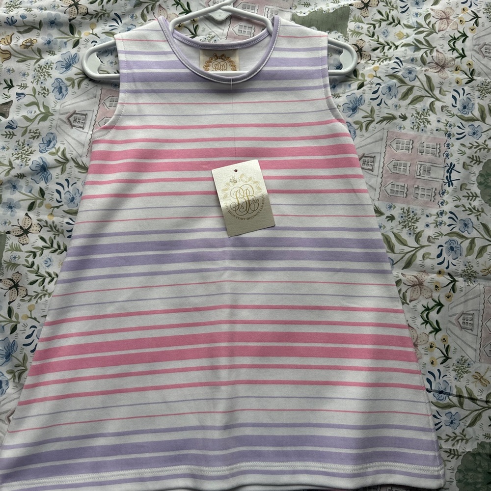 The Beaufort Bonnet Company Pink and Purple Striped Dress
